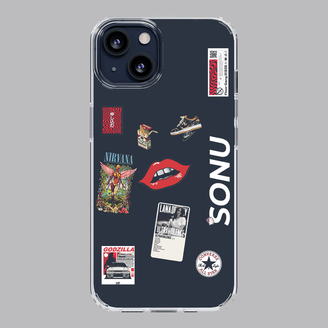 Custom Aesthetic name Transparent soft case