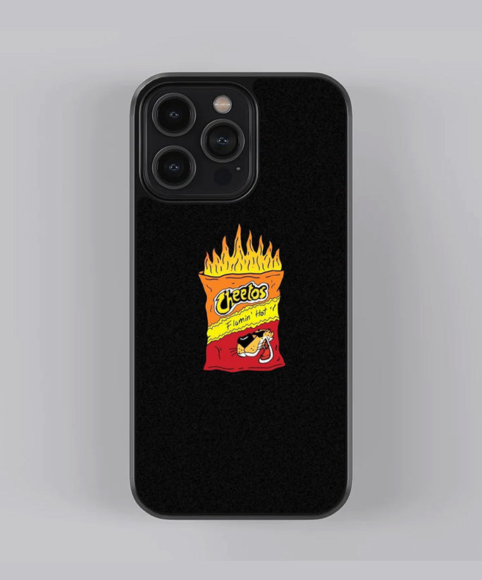 Cheetos Flamin Hot Sticker Premium Glass Case