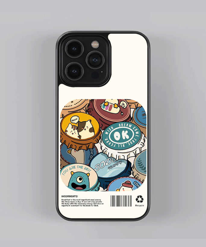 Cute Pastel Design Premium Glass Case