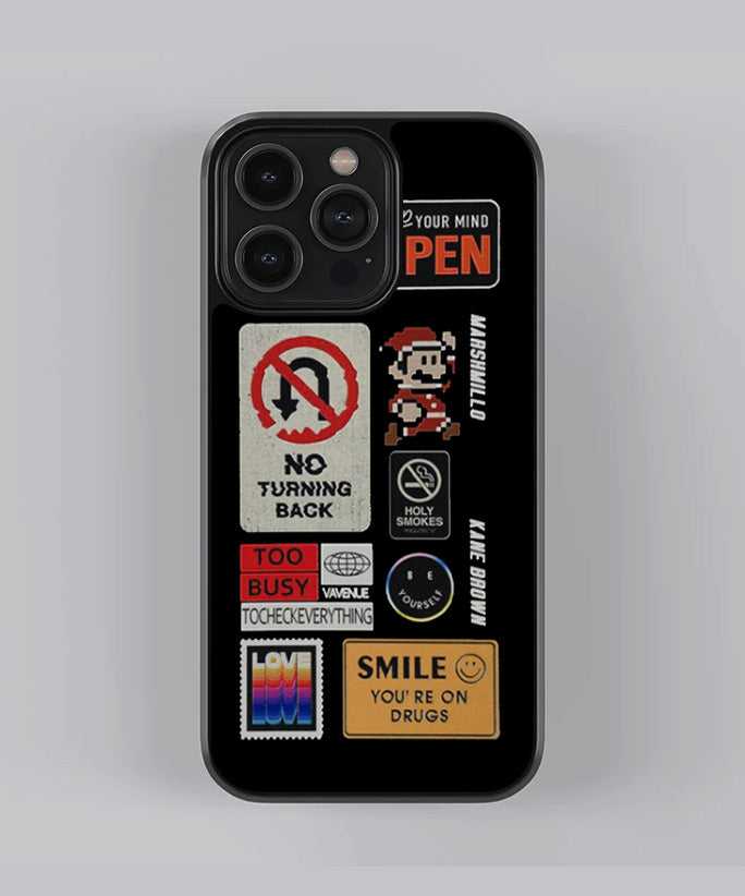 Keep In Mind Open Stickers Premium Glass Case