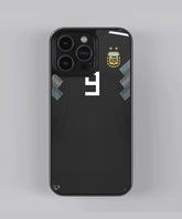Argentina Black Jersey Premium Glass Case