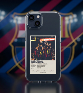 barcelona poloroid premium transparent case