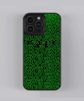 Green Binary Code Premium Glass Case
