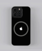 Iphone Black Design with Magsafe Premium Glass Case