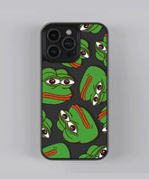 the Frog Green Pattern Premium Glass Case